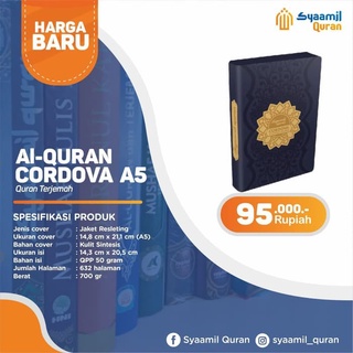 Jual CORDOVA A5 Jaket Resleting Mushaf Al Quran Terjemah Syaamil