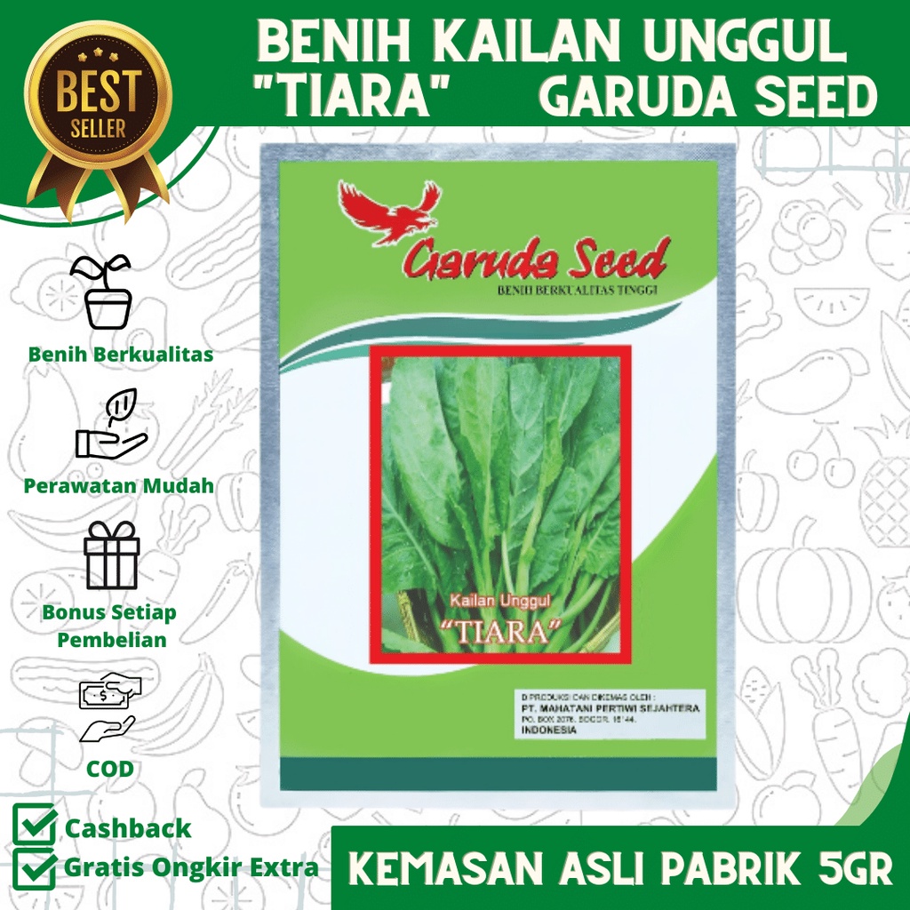 Jual Benih Bibit Kailan Unggul Tiara Garuda Seed Gram Shopee Indonesia