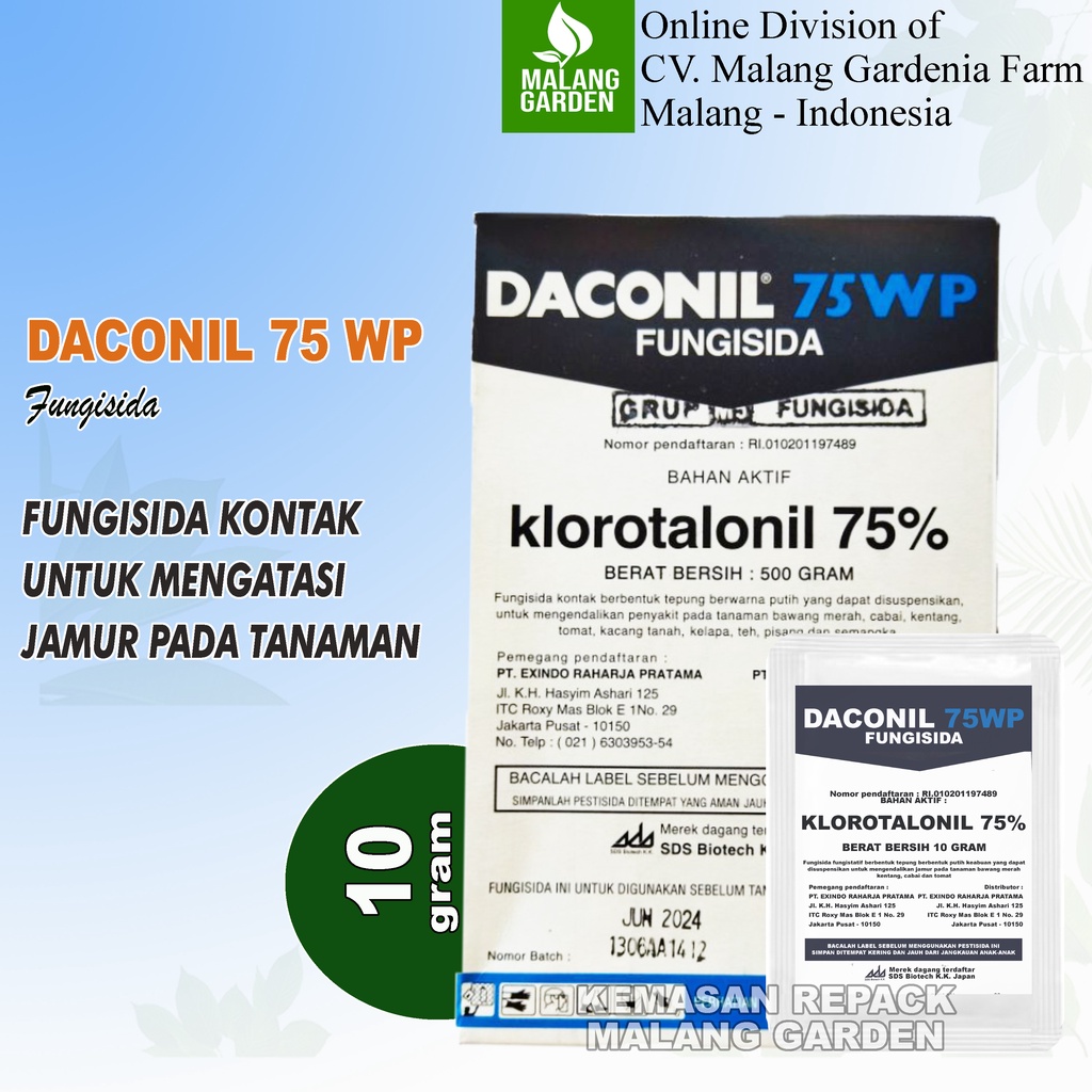 Jual REPACK Fungisida Daconil 75WP 10gram Daconil 10gram Shopee