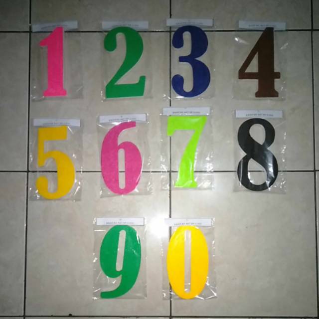 Jual Huruf Sterofoam 20cm Bernard Satuan Huruf Angka Timbul Gabus Angka