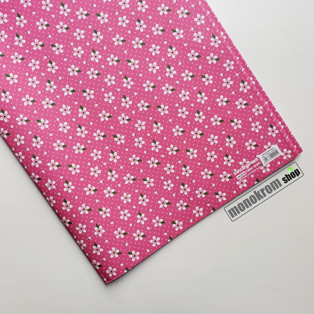 Jual Kertas Kado Sansan Wawa Motif Bunga Daisy Pink Tua Magenta