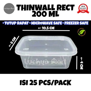 Jual Pcs Thinwall Victory Rectangle Ml Thinwall Rectangle