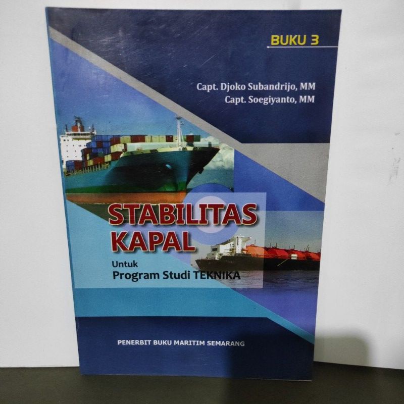 Jual Buku Stabilitas Kapal Untuk Program Studi Teknika Buku Oleh Capt