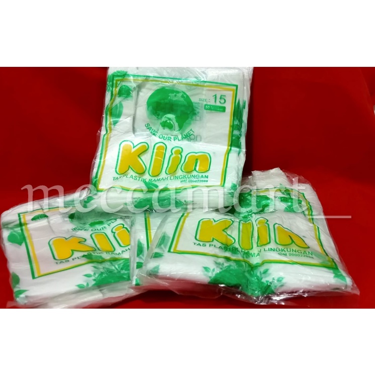 Jual Kantong Plastik Kresek Klin Go Green Ramah Lingkungan Uk Kecil