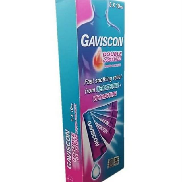 Jual GAVISCON Double Action Liquid Sachet 10ml 5 Sachets Shopee