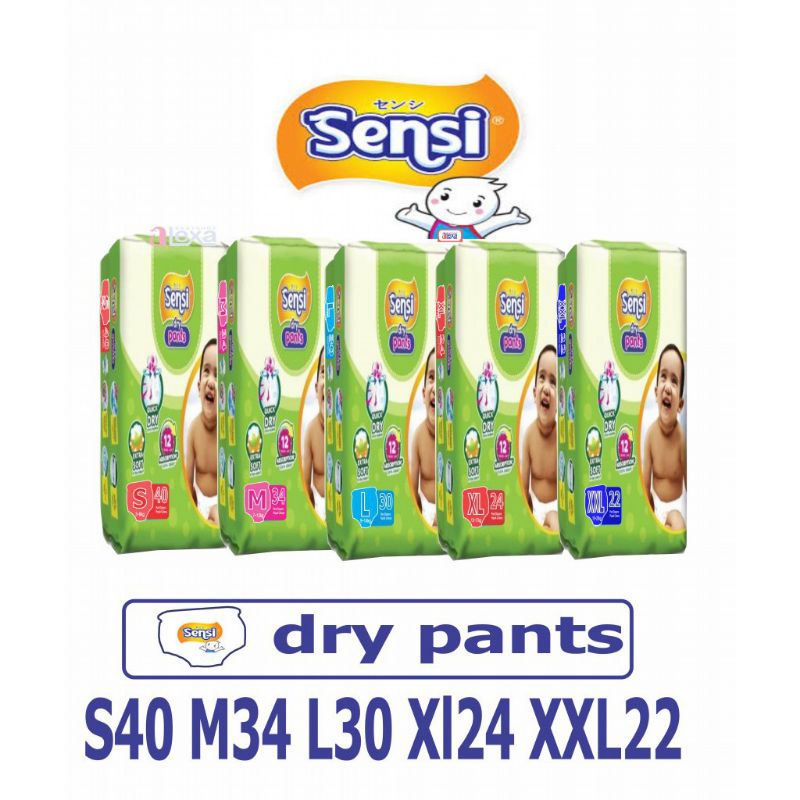 Jual Sensi Dry Diapers Bayi Popok Bayi S M L Xl Shopee