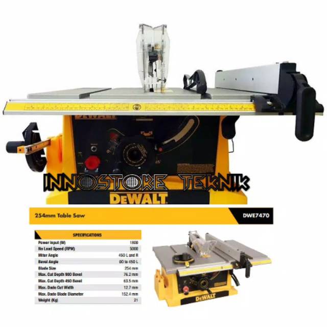 Jual Mesin Gergaji Meja Table Saw Inchi Dewalt Dwe B Ambil