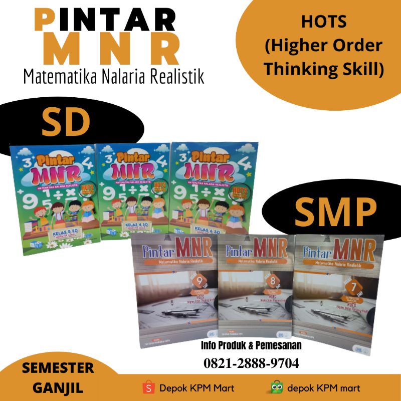 Jual Buku PMNR Pintar Matematika Nalaria Realistik Semester Ganjil