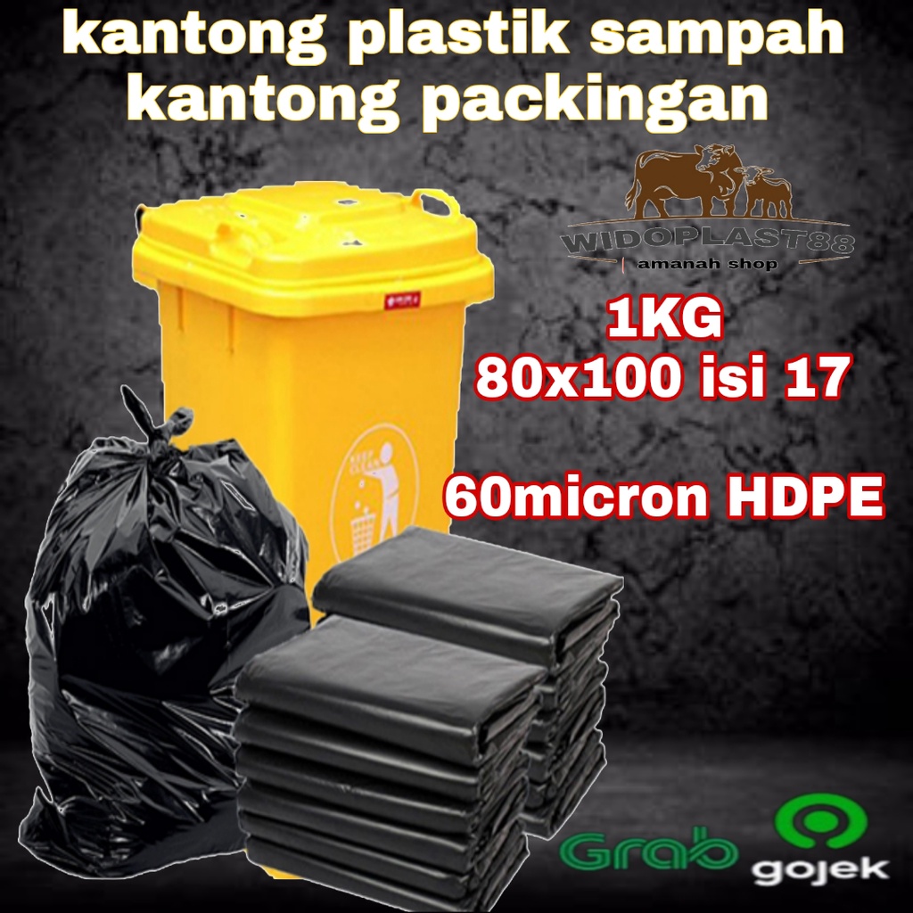 Jual Kg Kantong Plastik Sampah Trash Bag Ukuran X Cm Hdpe Glossy