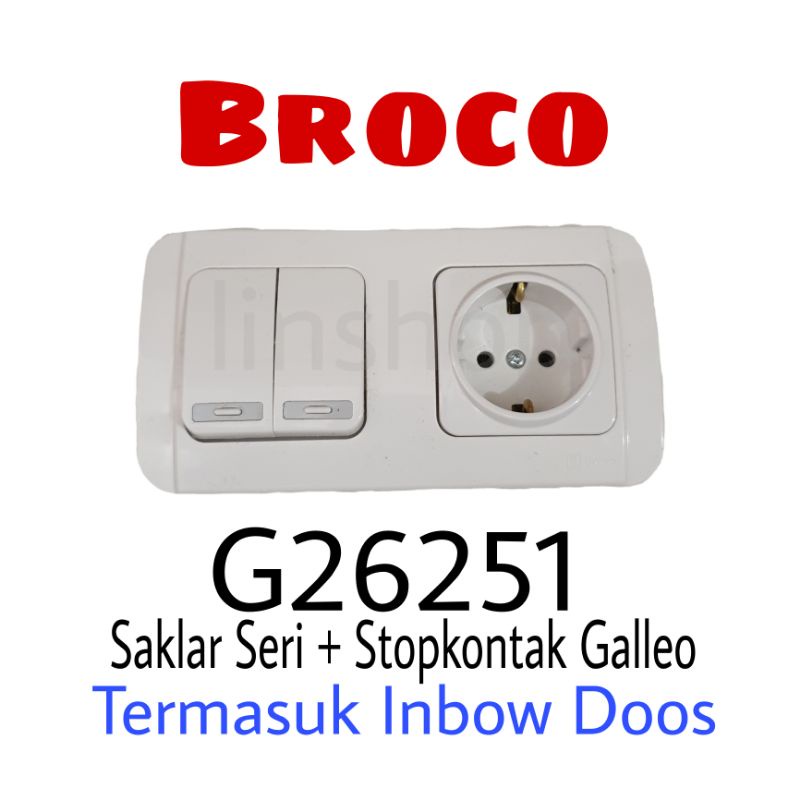 Jual Broco Galleo G Saklar Seri Stopkontak Snow White Shopee