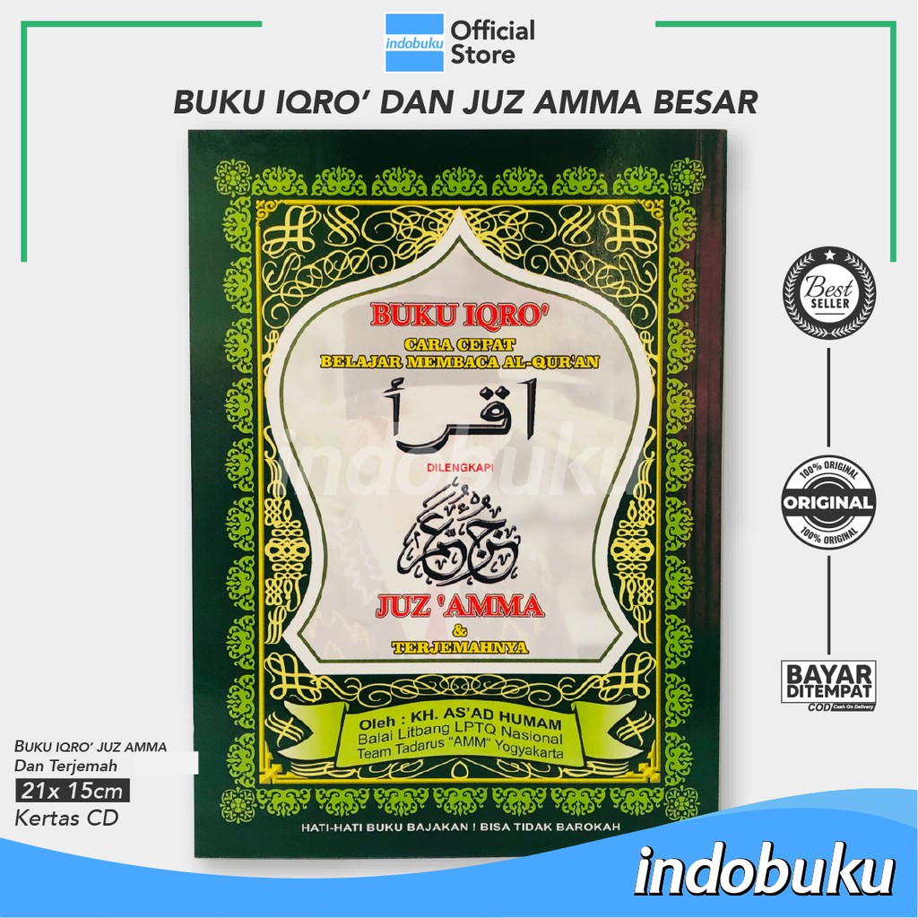 Jual IQRO 1 6 PLUS JUZ AMMA BENDEL BESAR KERTAS HVS Indonesia Shopee