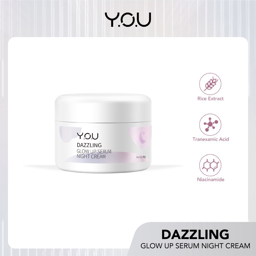 Jual You Dazzling Glow Up Serum Night Cream Gr Menutrisi Kulit