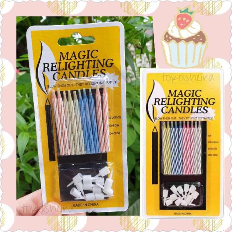 Jual Lilin Magic Relighting Candles Isi 10 Lilin Pesta Ulang Tahun