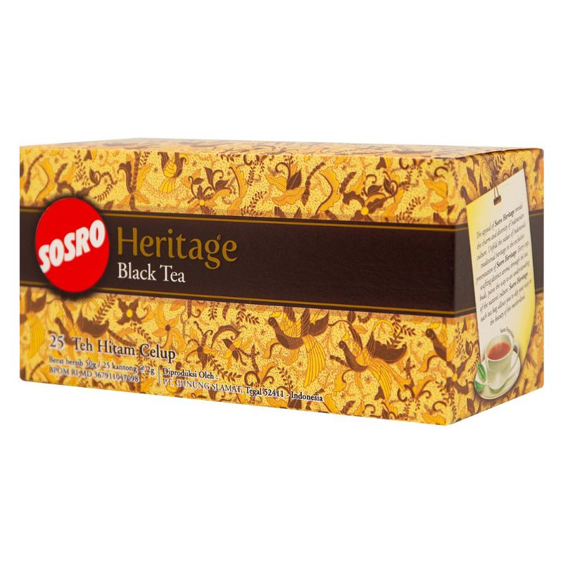 Jual Teh Celup Sosro Black Tea Heritage 25 10box Shopee Indonesia