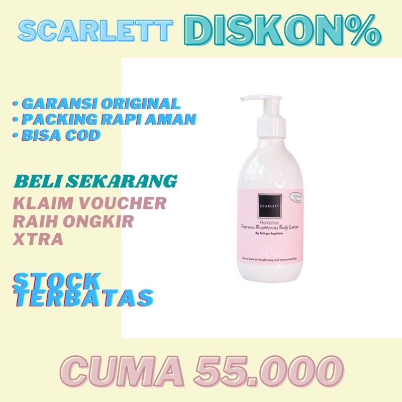 Jual Scarlett Whitening Body Lotion Romansa Scarlett Body Lotion