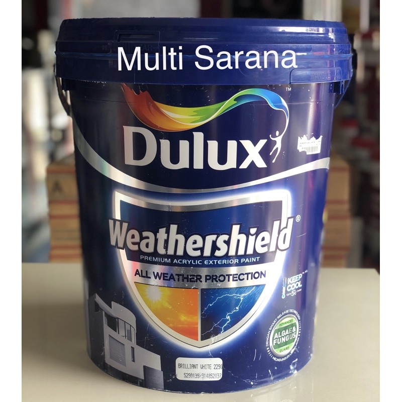 Jual DULUX WEATHERSHIELD BRILLIANT WHITE 2290 KEMASAN 2 5 LITER