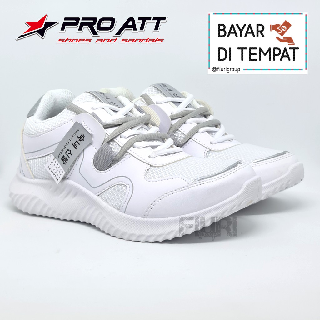 Jual Original PRO ATT ADX 01 Abu Abu Sepatu Wanita Putih Sneakers