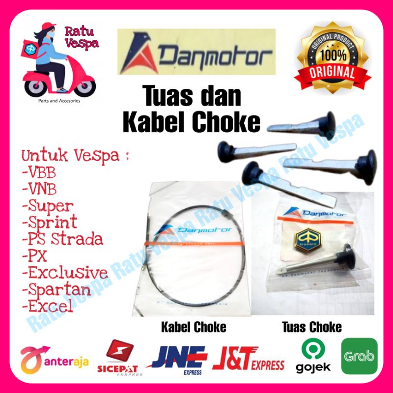 Jual Tuas Tiang Cuk Dan Kabel Choke VESPA DANMOTOR Shopee Indonesia