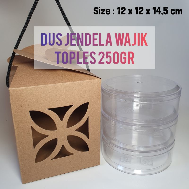 Jual Dus Jendela Wajik 12x12x14 5cm Muat 3 Toples 250gr Kardus Box