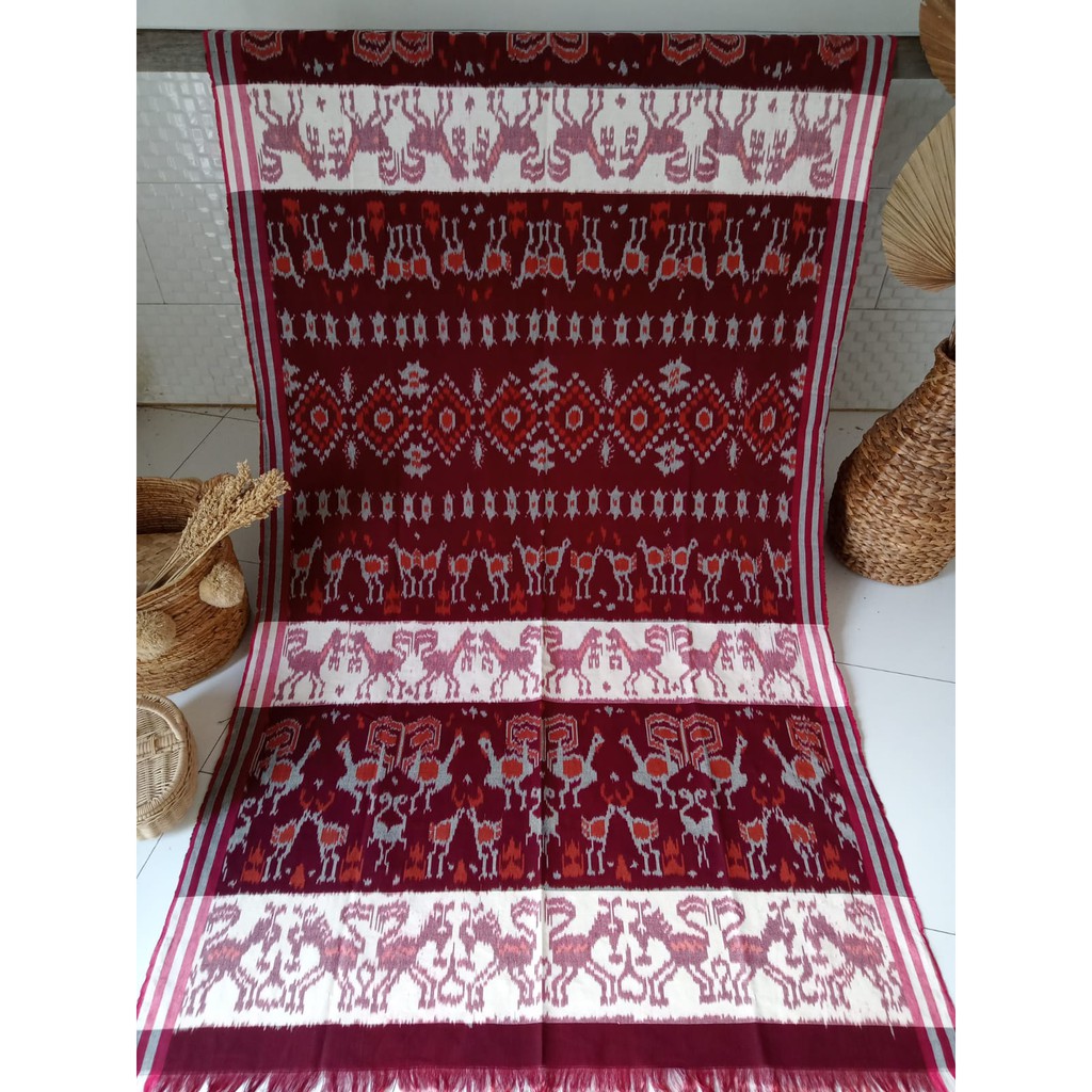 Jual Kain Tenun Ikat Etnik Blanket Troso Jepara Handmade Original