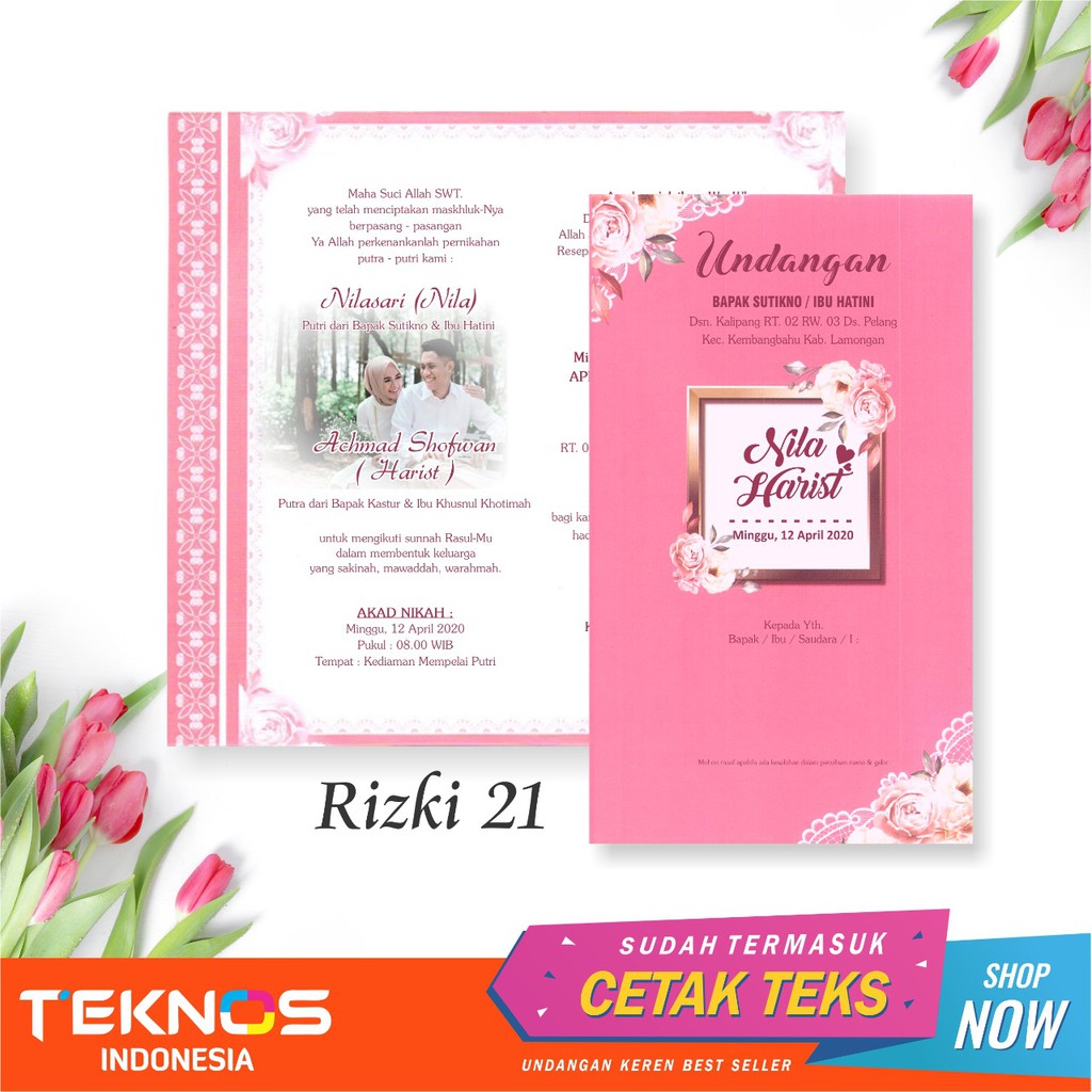 Cetak Kartu Undangan Nikah Khitanan Murah Kertas Surat Undangan Unik