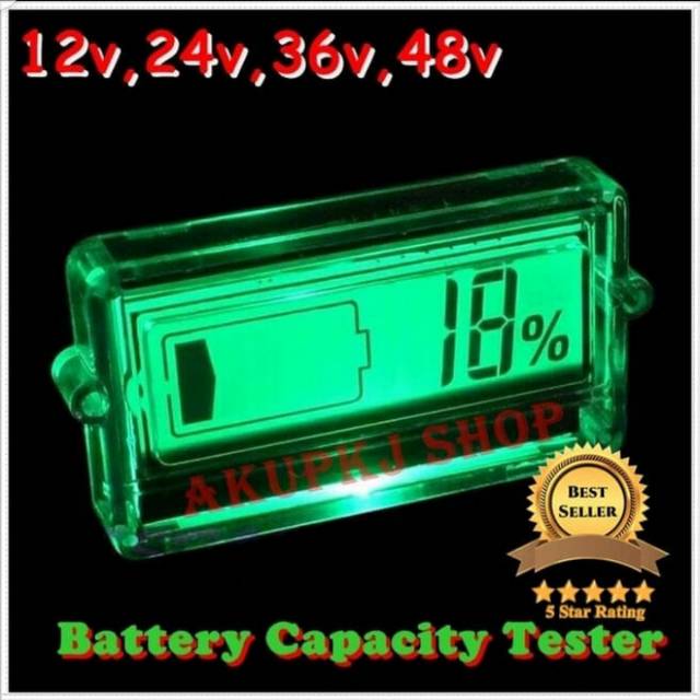 Jual Battery Capacity Meter 12v 24v 36v 48v Kapasitas Baterai Meter