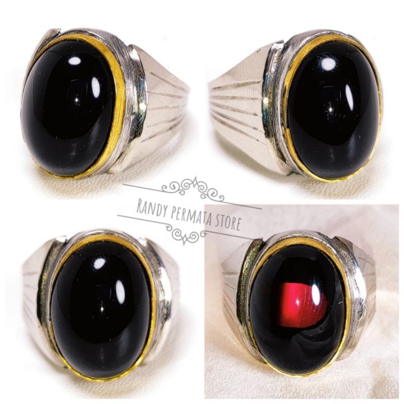 Jual Batu Cincin Akik Kecubung Wulung Tembus Ring Tanam High Quality