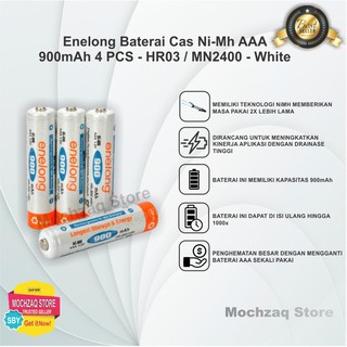 Jual Enelong Baterai Cas Ni Mh Aaa Mah Pcs Hr Mn White