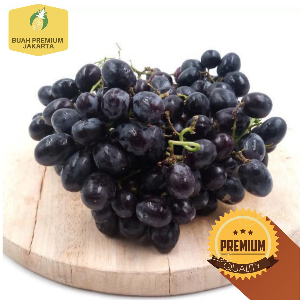 Jual Buah Anggur Autumn Hitam Seedless Tanpa Biji Shopee Indonesia