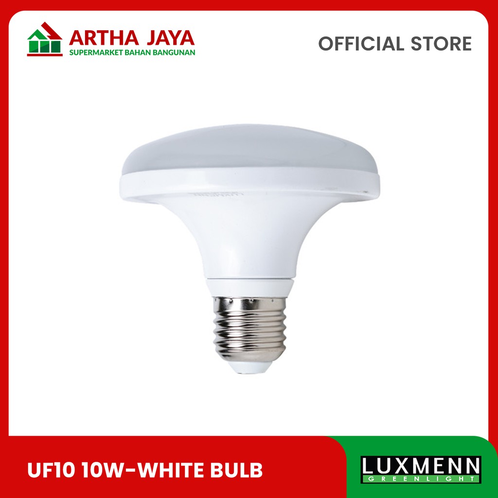 Jual LUXMEN LAMPU BOLHAM DOWNLIGHT LED UF10 10 WATT WHITE BULB Shopee