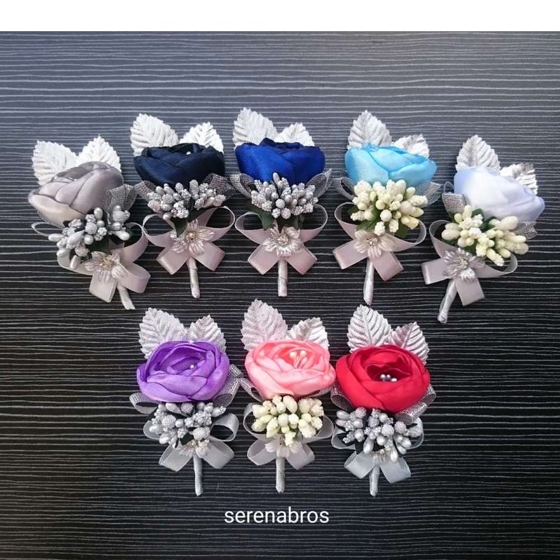 Jual Corsage Bros Bunga Boutonniere Korsase Jas Rhinestone