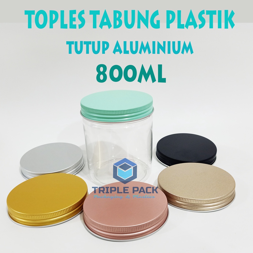 Jual Toples Tabung Cylinder Ml Tutup Aluminium Jar Plastik Food