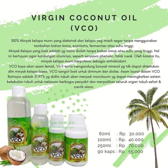 Jual Batrisyia Virgin Coconut Oil VCO Indonesia Shopee Indonesia