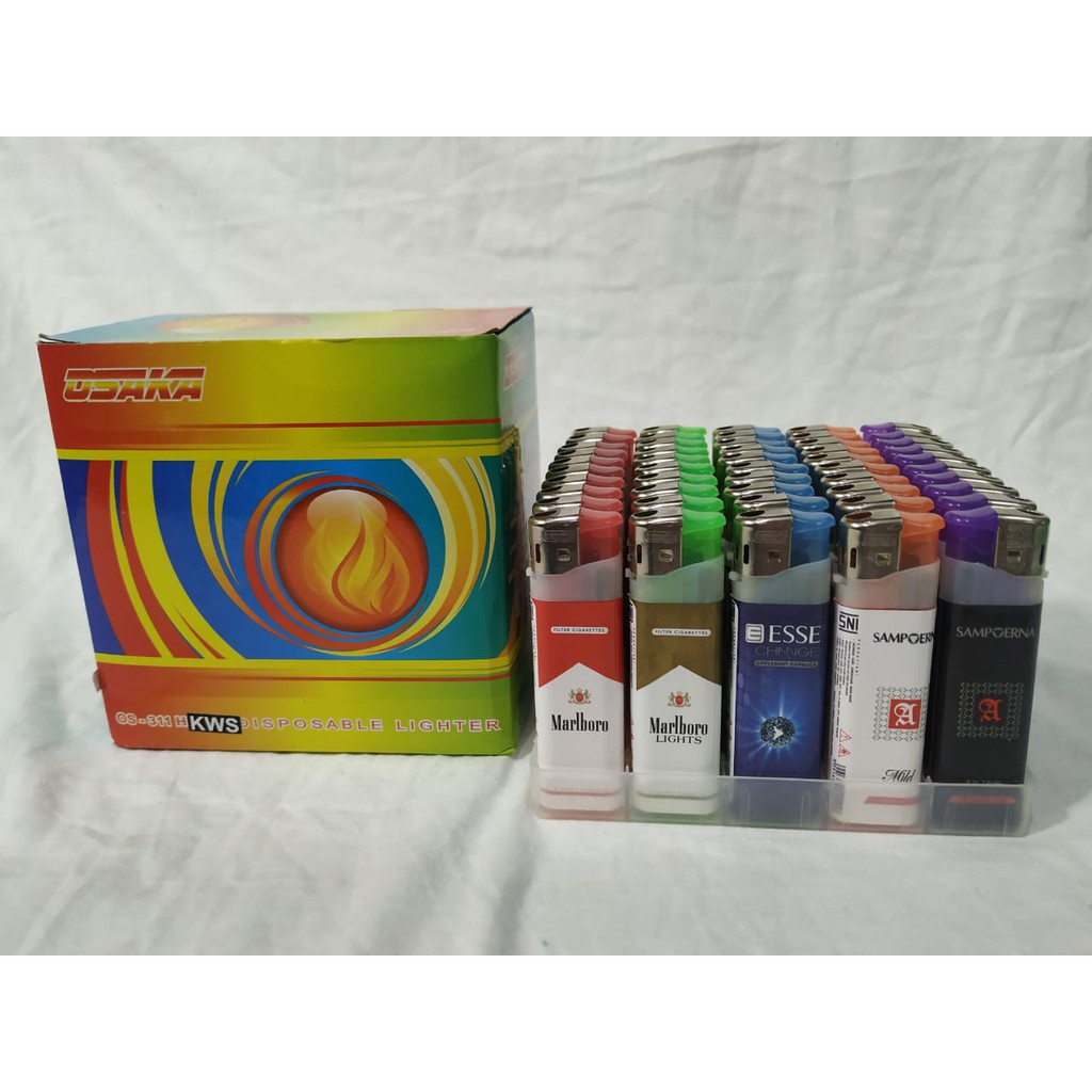 Korek Api Gas Magnet Box Merk M Berlogo Rokok Murah Dan Original