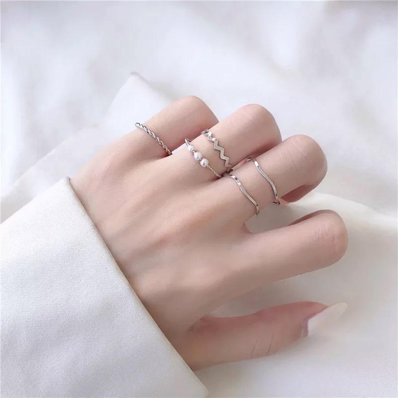 Jual Cn Cincin Ring In Model Korea Korean Warna Silver Cincin