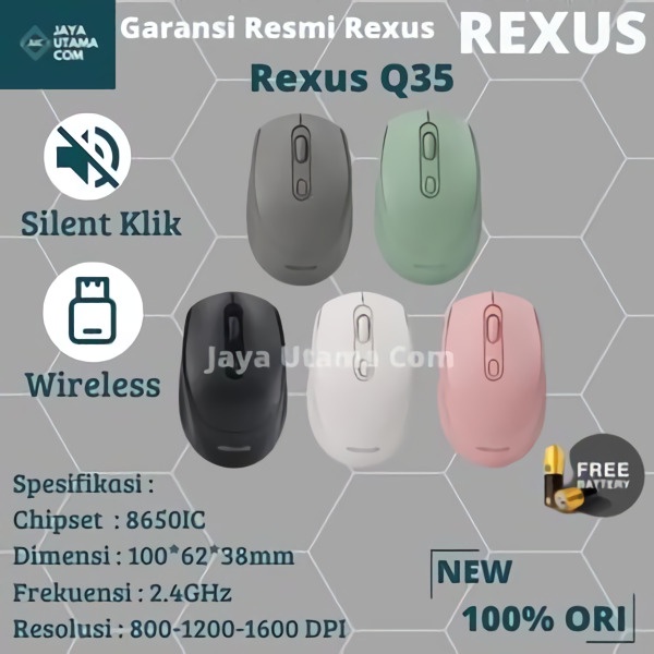 Jual Rexus Mouse Wireless Office Q Silent Click Original Shopee