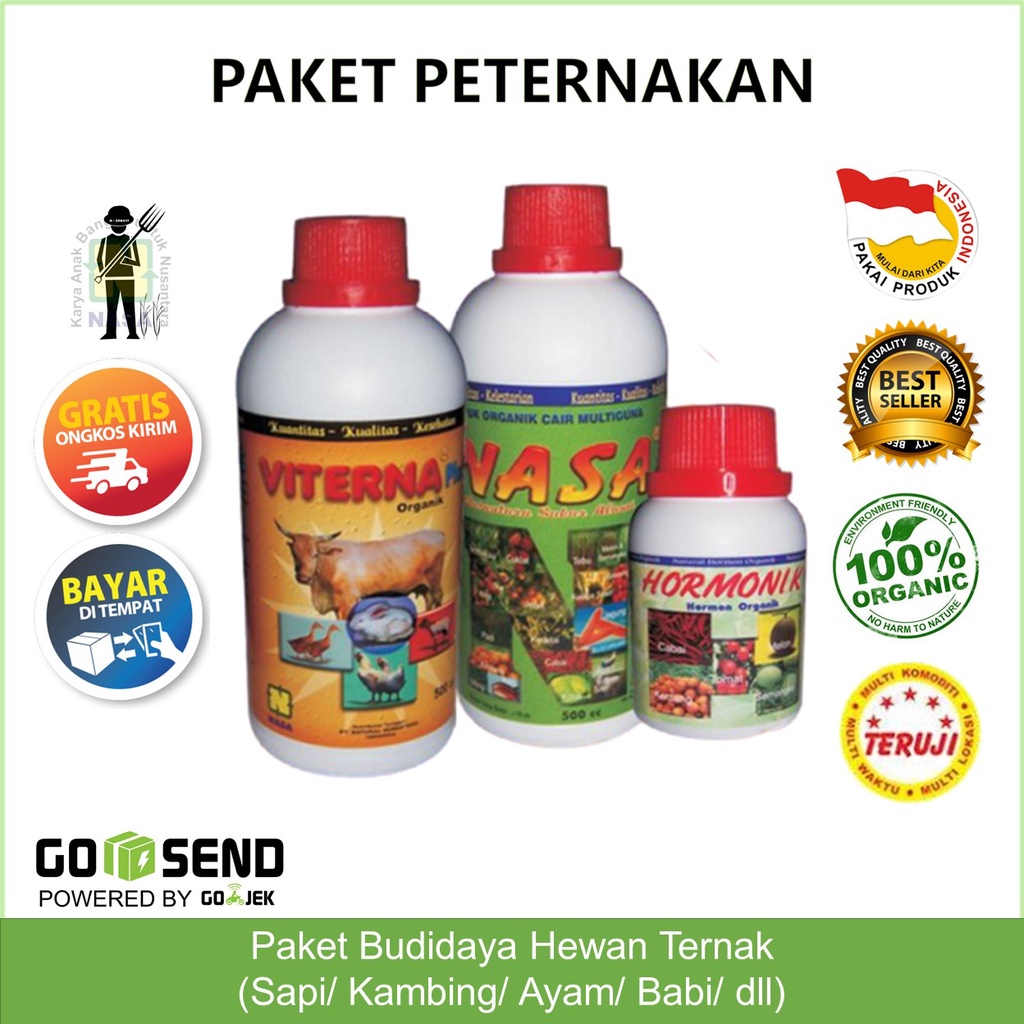 Jual Paket Peternakan Organik Nasa Vitamin Penggemuk Hewan Ternak