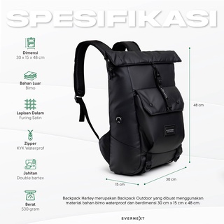 Jual Evernext Tas Ransel Pria Waterproof Backpack Laptop Harley Pria