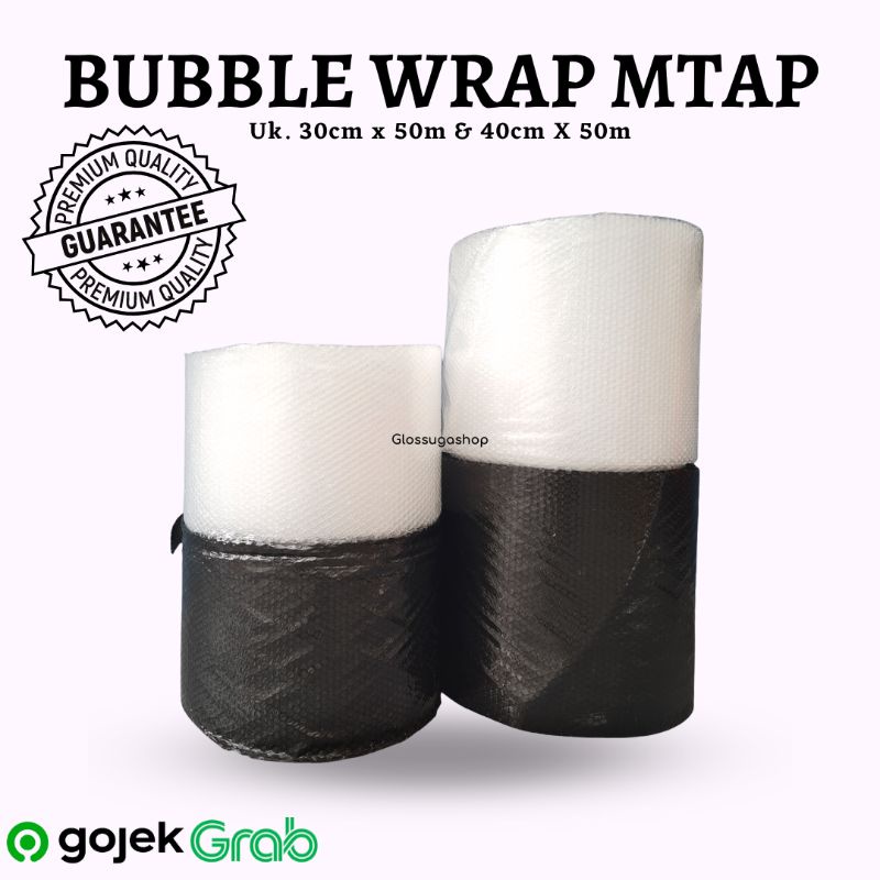 Jual MEDAN BUBBLE WRAP MTAP 40CMX 50M 30CM X 50M HITAM BENING TEBAL