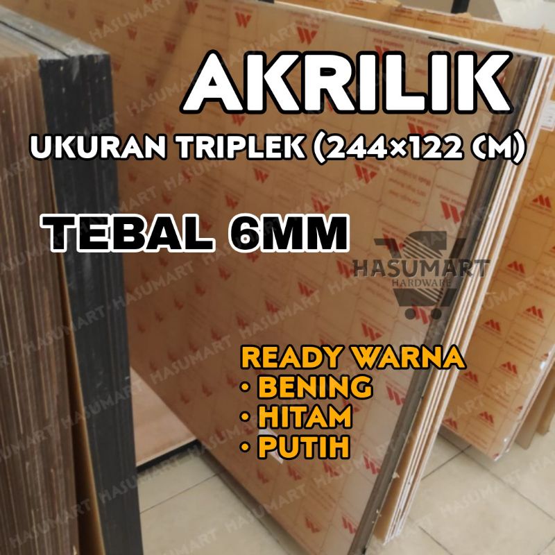 Jual Akrilik Lembaran Tebal Mm Ukuran Triplek Cm Acrylic