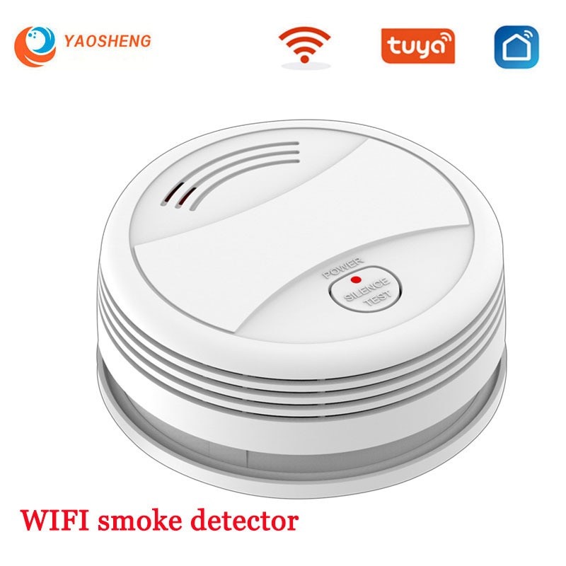 Jual Smart Wifi Tuya Smoke Detector Alarm Deteksi Asap Kebakaran