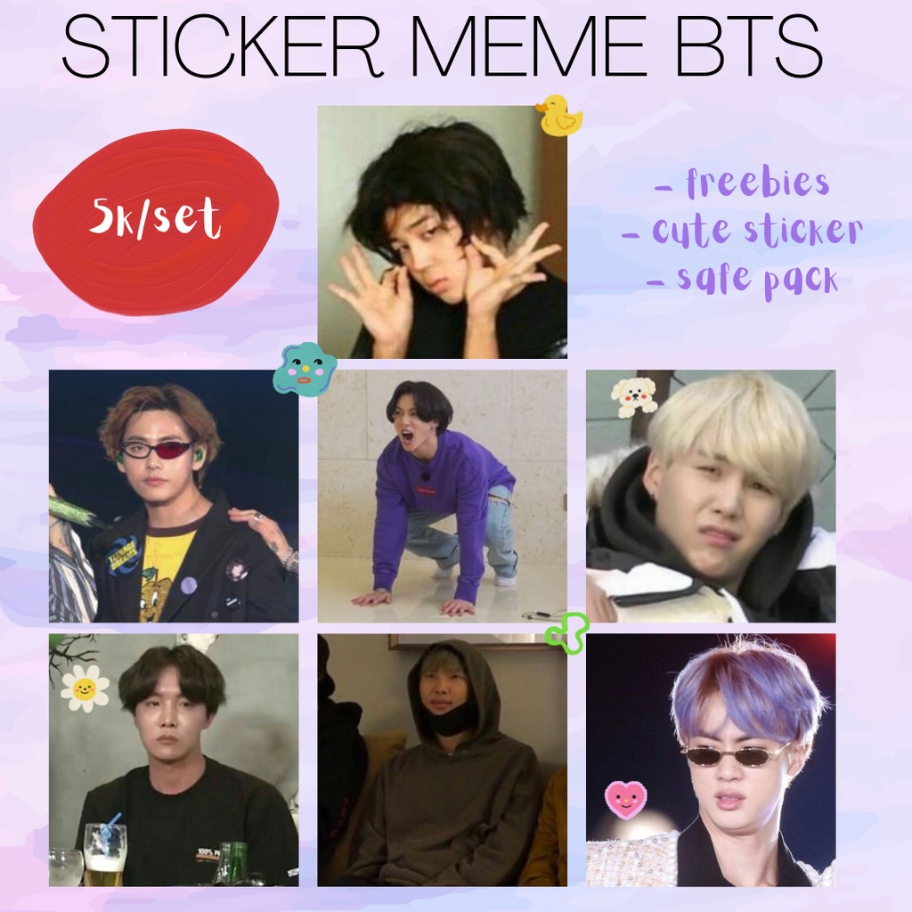 Jual STICKER BTS JUNGKOOK JHOPE JIN JIMIN TAEHYUNG NAMJOON SUGA