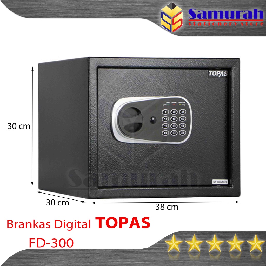 Jual Safe Deposit Box Topas FD 300 Password Kode Pin Cash Safety Box