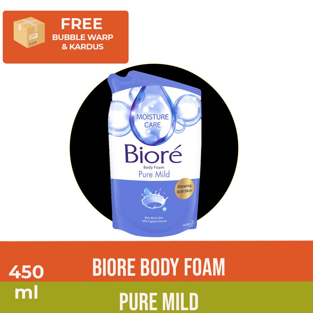 Jual Biore Body Foam Pure Mild 450 Ml Shopee Indonesia