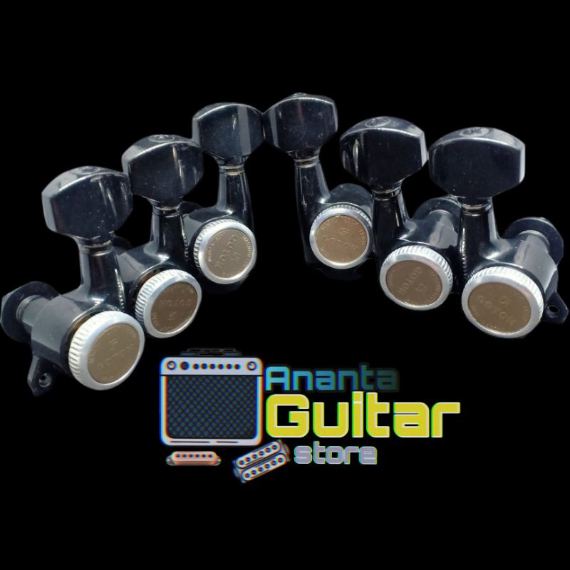 Jual Dryer Gitar Tuning Machine Gotoh Locking Tuner Black Original