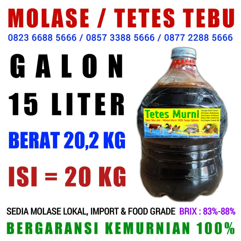 Jual Galon L Kg Molase Industrial Tetes Tebu Molasses