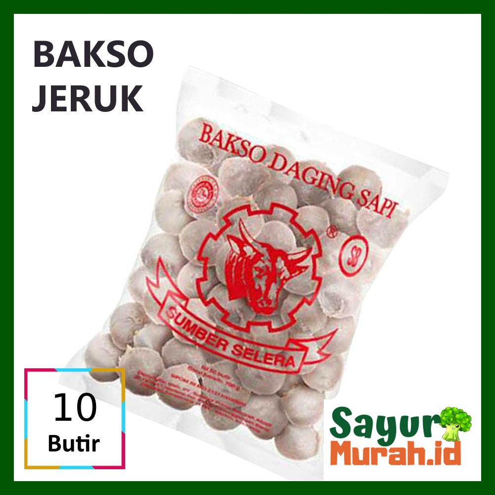 Jual BASO BAKSO JERUK SUMBER SELERA 10 Butir Baru Shopee Indonesia