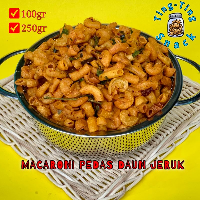 Jual MACARONI PEDAS DAUN JERUK 200 GRAM MAKARONI GURIH PEDAS ENAK