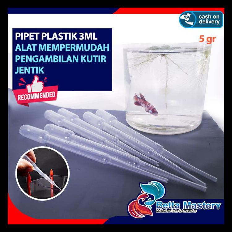 Jual Pipet Plastik Ml Alat Pengambilan Pakan Ikan Cupang Kutir Dm Encu