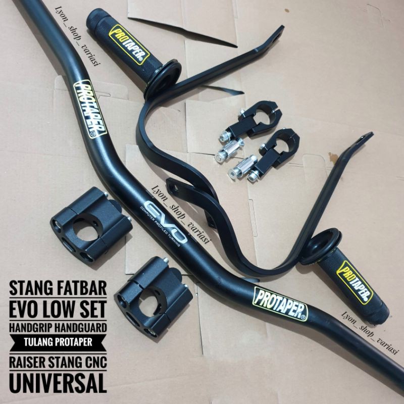 Jual Stang Fatbar Protaper Evo Low Set Handguard Tulang Raiser Grip